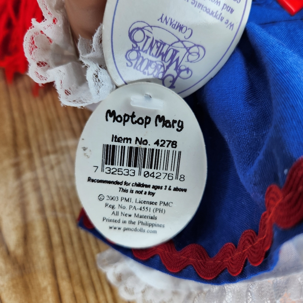 Precious Moments Y2K Vintage Collectible Moptop Mary Yarn Hair Doll - Picture 10 of 12